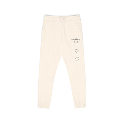 Garment-Dyed Fleece Sweatpants — Minimal Smiley Face Side Print