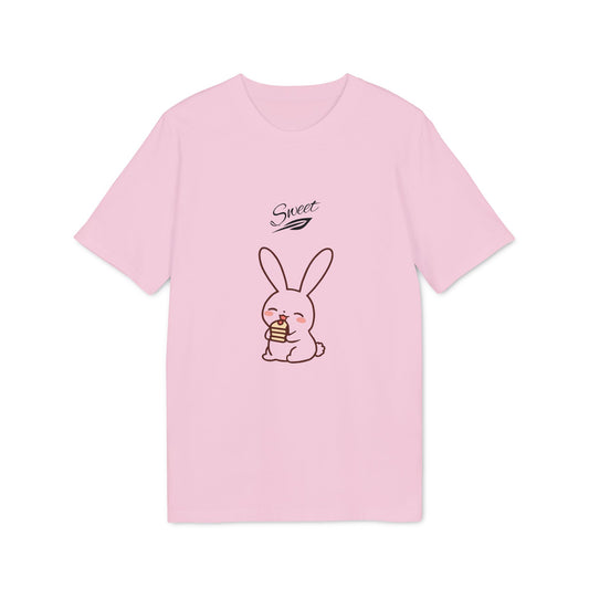 Cosy Bunny Eating Cake T-Shirt — "Sweet" Graphic Tee